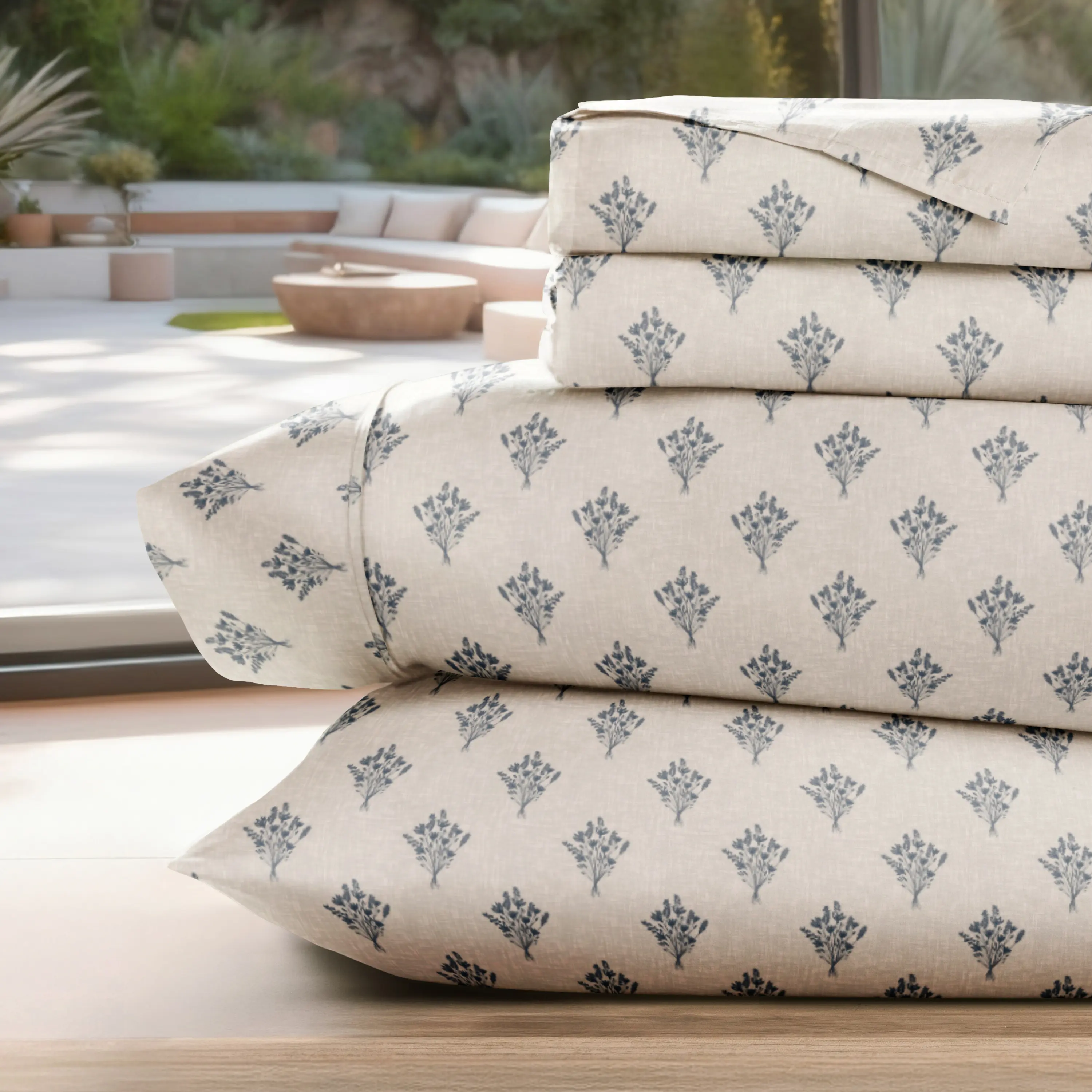 Floral Bouquet 4-Piece Pattern Sheet Set