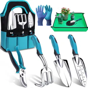 Garden Tools, Gardening Tools Set with Garden Hand Shovel, Garden Trowel, Rust Resistant Gardening Essentials, Supplies, Garden Stuff, Gardening Gifts Kits for Women