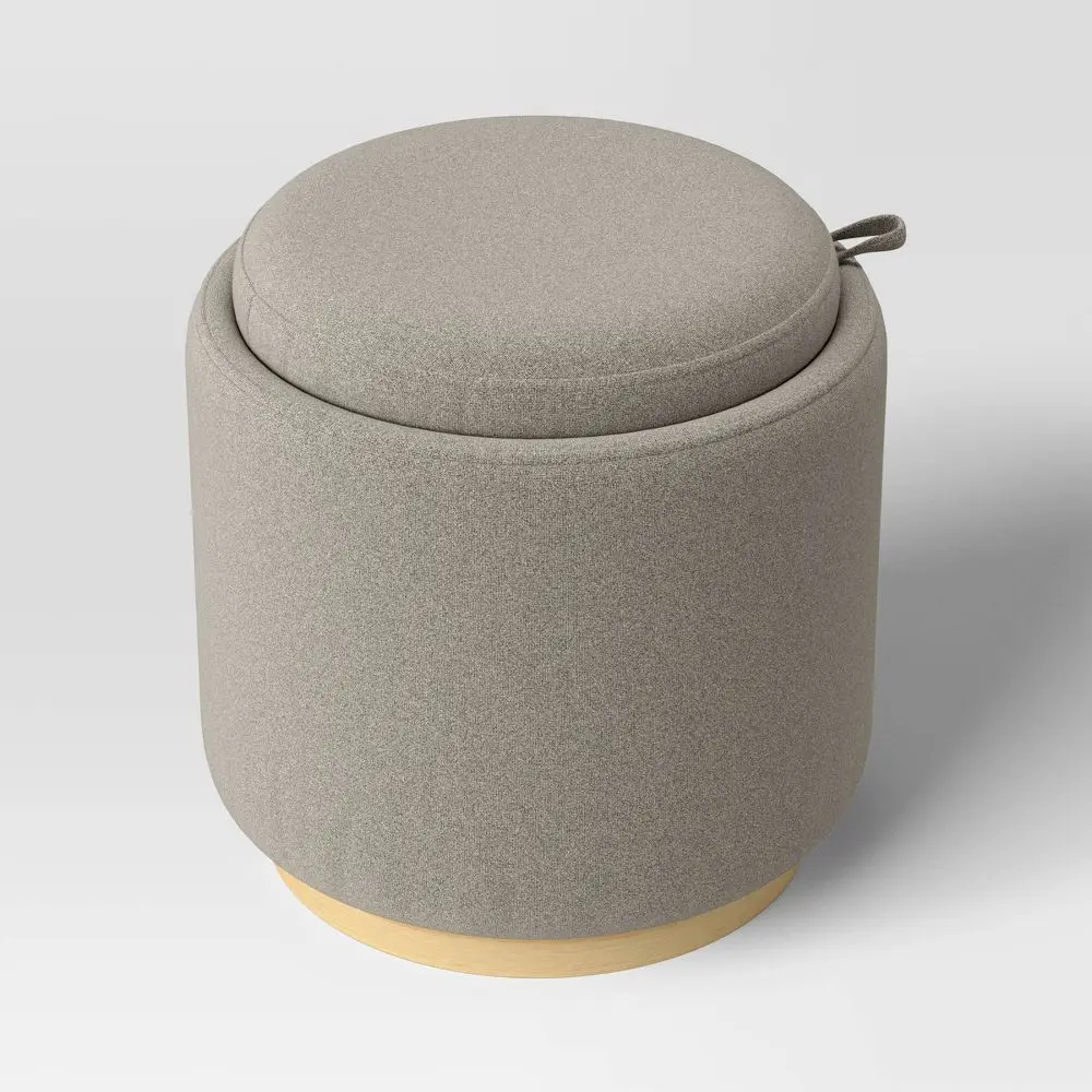 Round Upholstered Storage Ottoman - Room Essentials