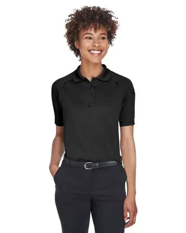 Harriton M211W Ladies' Tactical Performance Button Polo Shirt, Front-Placket Polo Shirt, Button Polo Shirts, Front-Placket Polo Shirts