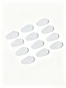 12pcs Silicone Air Cushion Nose Pads, Comfortable High Replacement Glasses Accessories, Soft and Durable Eye Wear Support, High Compatibility