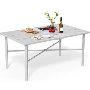 YITAHOME Rectangular Outdoor Patio Dining Table 6-Person Outdoor Patio Dining Table