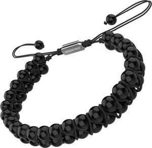 MagnetMD Doctor-Approved Magnetic Therapy Hematite Bracelet - Health Jewelry Maximum Strength Double 8MM Beaded Bracelet - Best Magnetic Bracelet for Pain - One Size Fits All - for Men and Women