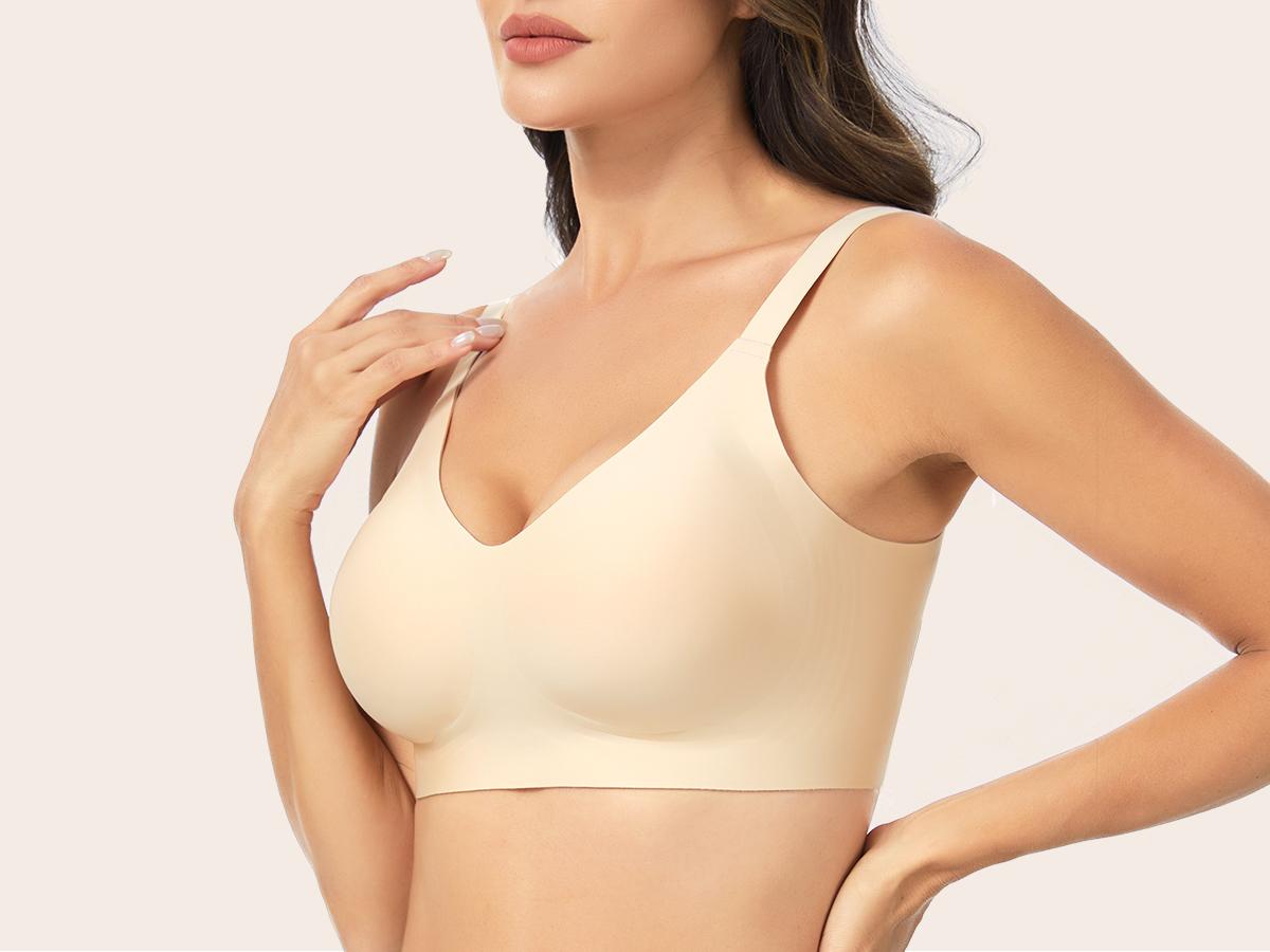 THE GYM PEOPLE Women’s Wireless Seamless Bras Full Coverage Comfortable Bralette Invisible Everyday Tshirt Bra Padded