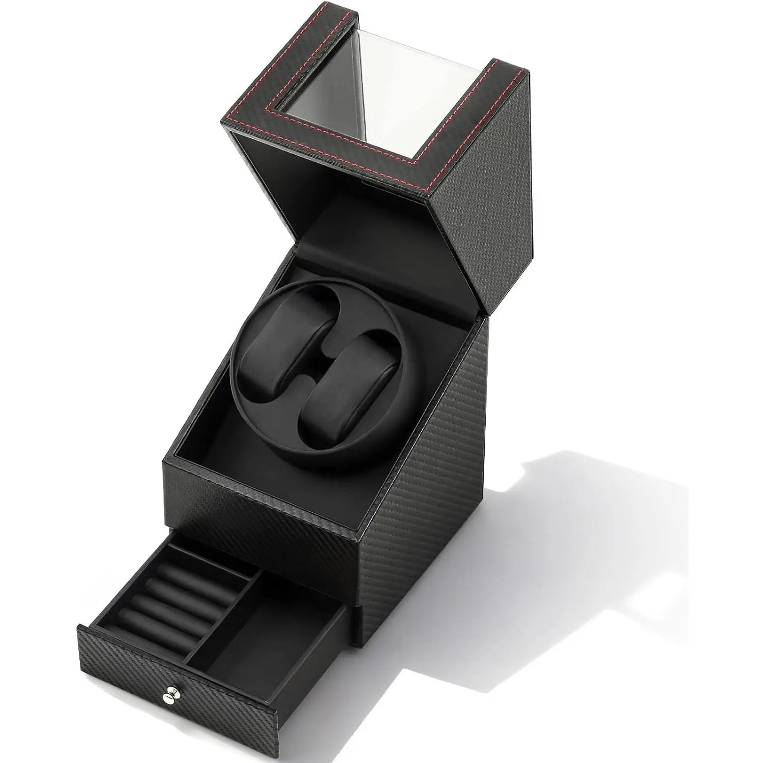 Liliaafar Automatic Watch Winder for Men, Father's Day Dad Gifts Rotating Watch Case Quiet Running Motor Watches Jewelry Box with Drawer for Collector Birthday Gift