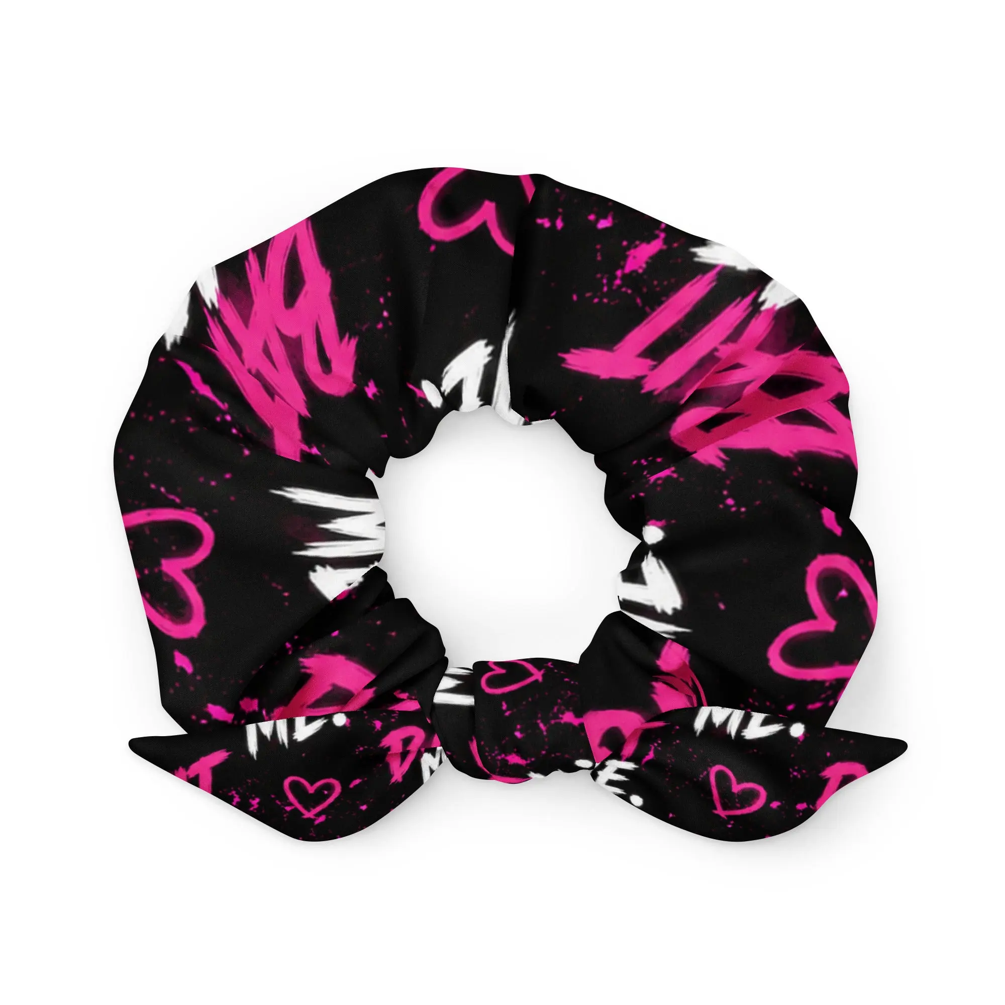 Bait Me. Neon Pink Hair Scrunchie