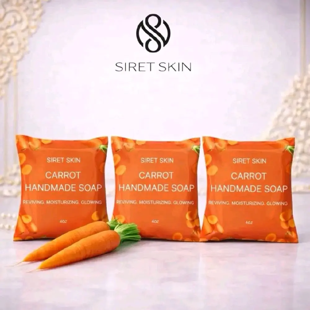 Carrot Handmade Soap Trio (Bars)– Brightening & Gentle Cleansing Bar