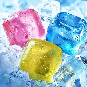 Boxed Ice Cube Squishy Stress Clear Cube Toy Squeeze Cube Slow-Rise Sensory Fidget for Stress Relief