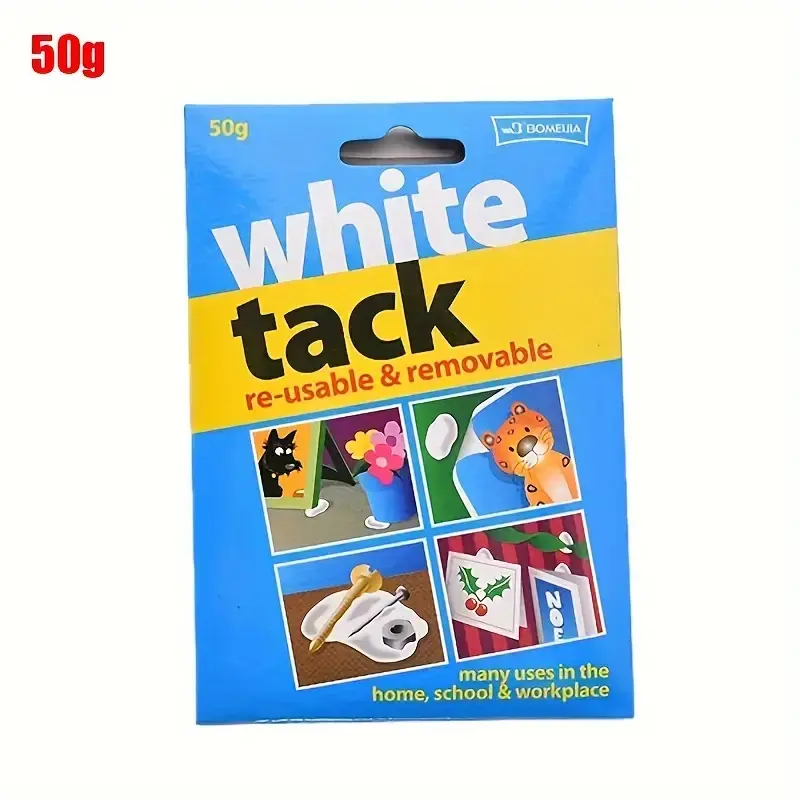 Multipack White Tack - Reusable, Wall-Safe & Non-Toxic Removable Sticky Adhesive Putty for Posters, Photo Frames & Decorations