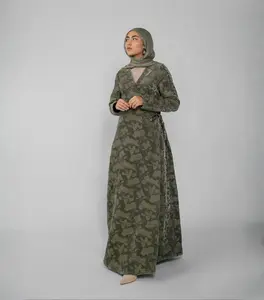 VELA Jacquard Sage Abaya