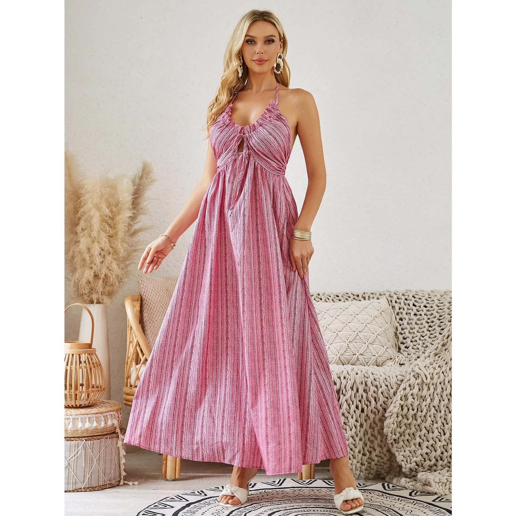 long sleeve spandex maxi dress Lezure Plunge Long Sleeve Maxi Dress Black