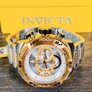 Brand New Men’s Invicta Watch - High Quality Luxury Watch for Men - Gold & Silver