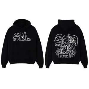 SDL Hoodie Clothing Chicano Gangster Clothes Graphic Hoodies Vintage Men's Hoodie Soft Cotton Black & White Graphic Design washed hoodies men gift print men woman tiktok shop deals clearance deals today gifts for him clearance items heavy-duty fashion swe