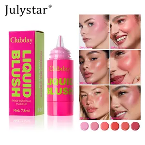 Shimmer Liquid Blush with Dropper, Hydrating Long-Lasting Cream Blush for Cheeks, Buildable Pigment Dewy Glow Face Makeup