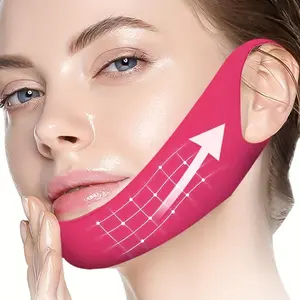 V-Line Chin Shaping Strap, Jaw Tightening Band, Jawline Shaper, Dual Chin Reducer Facial Lifting Belt, Instant Face Lift, Portable Skincare Tool for Women