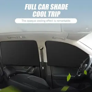 Sunshade curtains, car interior sunshade curtains, sunshade and heat insulation curtains, side curtains for vehicle windows, Car Window Shades, for vehicle privacy and UV protection - universal type, suitable for ironwork, with magnetic attachment