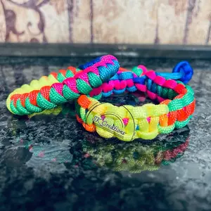 Cobra Style Paracord Bracelet - Fixed or Adjustable with Buckle Closure - Unisex