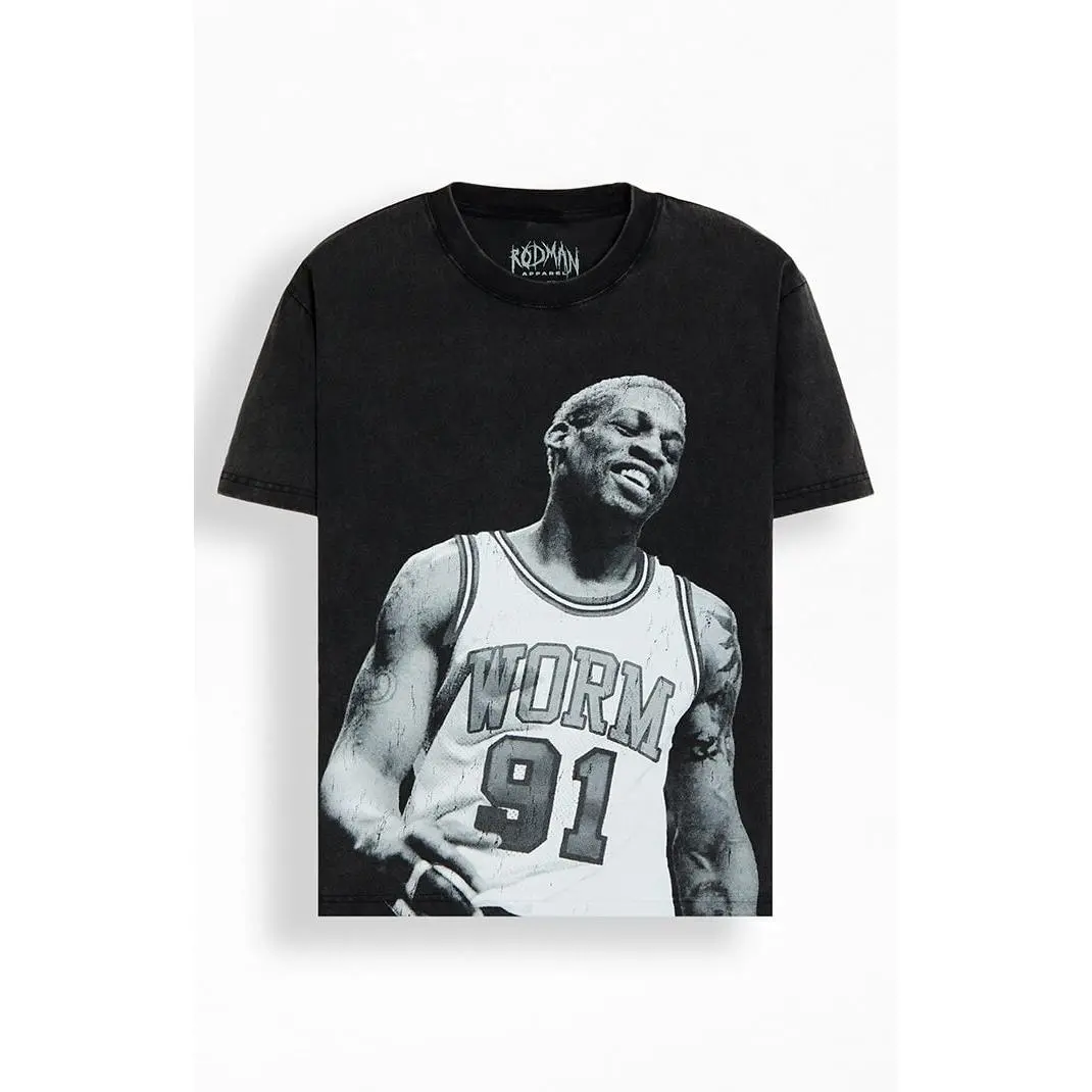 RODMAN BRAND Men's Candid Dennis Graphic Oversized T-Shirt - Multicolor RODMAN BRAND Men's Candid Dennis Graphic Oversized T-Shirt - Multicolor