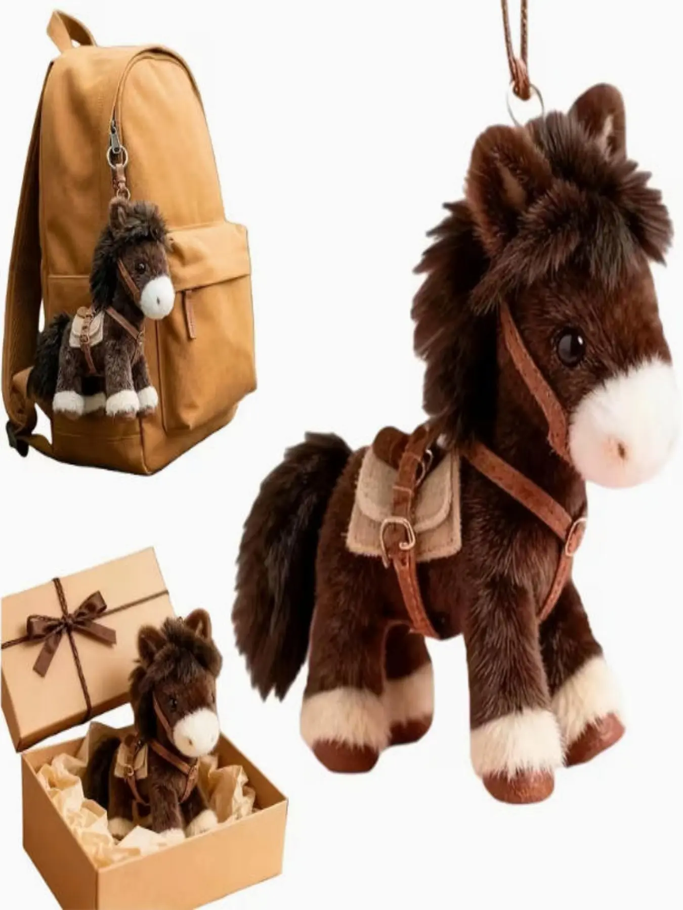 Lucky Horse Keychain Pendant, Cute Horse Design, Portable Decorative Accessory, Symbolizes Good Luck and Prosperity, Perfect Gift, Keychain Charm, Key Charms