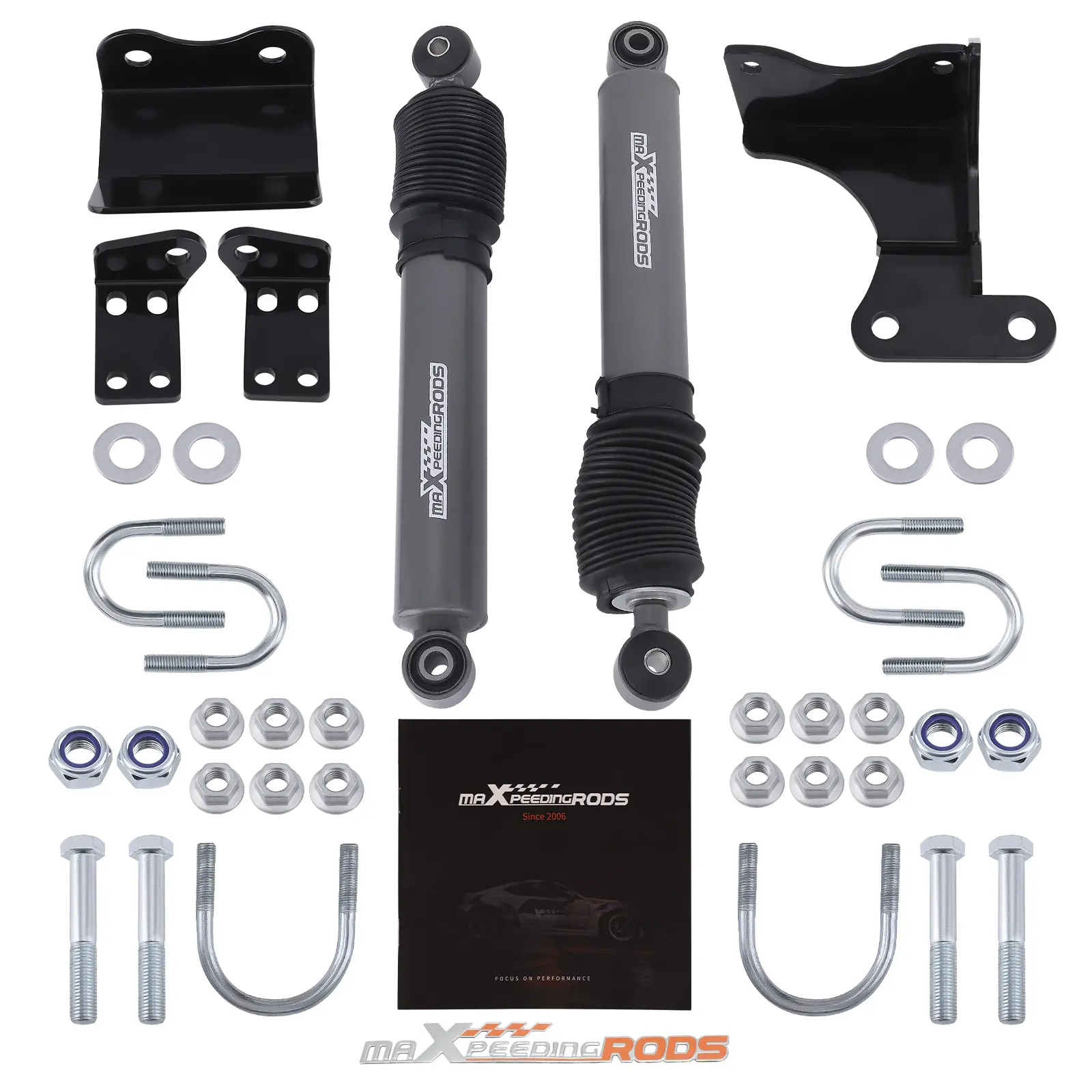 maXpeedingrods Dual Steering Stabilizer Kit compatible for Jeep Wrangler JK 2007-2018