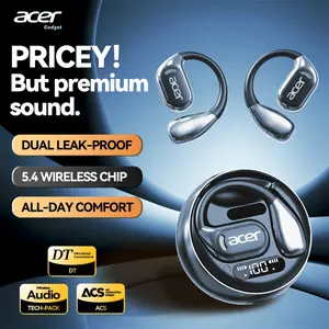 Acer OHR510 Wireless Earbuds,Open-ear Design Wireless Earphone, LongBattery Life Earbuds for Sports, Touch ControlEarbuds,Audio Electronic Headset day gift stereo sound headphone Black High Definition Voice Dt Directional Transmission Call Anti Noise