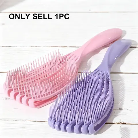 Hair Brush for Wet & Dry Hair, Detangling and Smoothing Tool for Fine Hair, Heat-Free Styling Brush for Travel Use, Hair Detangler Brush