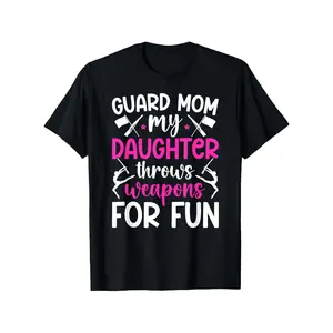 [100% Cotton] 100% Cotton Proud Color Guard Mom of a Color Guard Member Guard Mama T-Shirt, Graphic Tees Men, T-Shirt, Funny Tshirts, 100%, S-XXXXXL, Plus Size