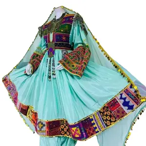 mint color Afghani outfit