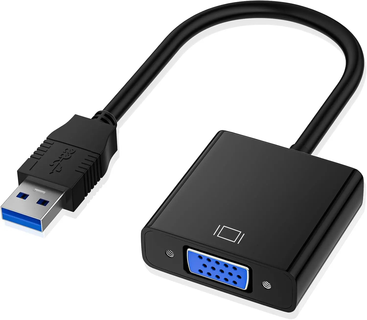 USB to VGA Adapter USB3.0/2.0 to VGA Multi-Display Video Converter Full HD 1080P External Video Card for Desktop Laptop HDTV Monitor Projector Windows 10/8.1/8/7