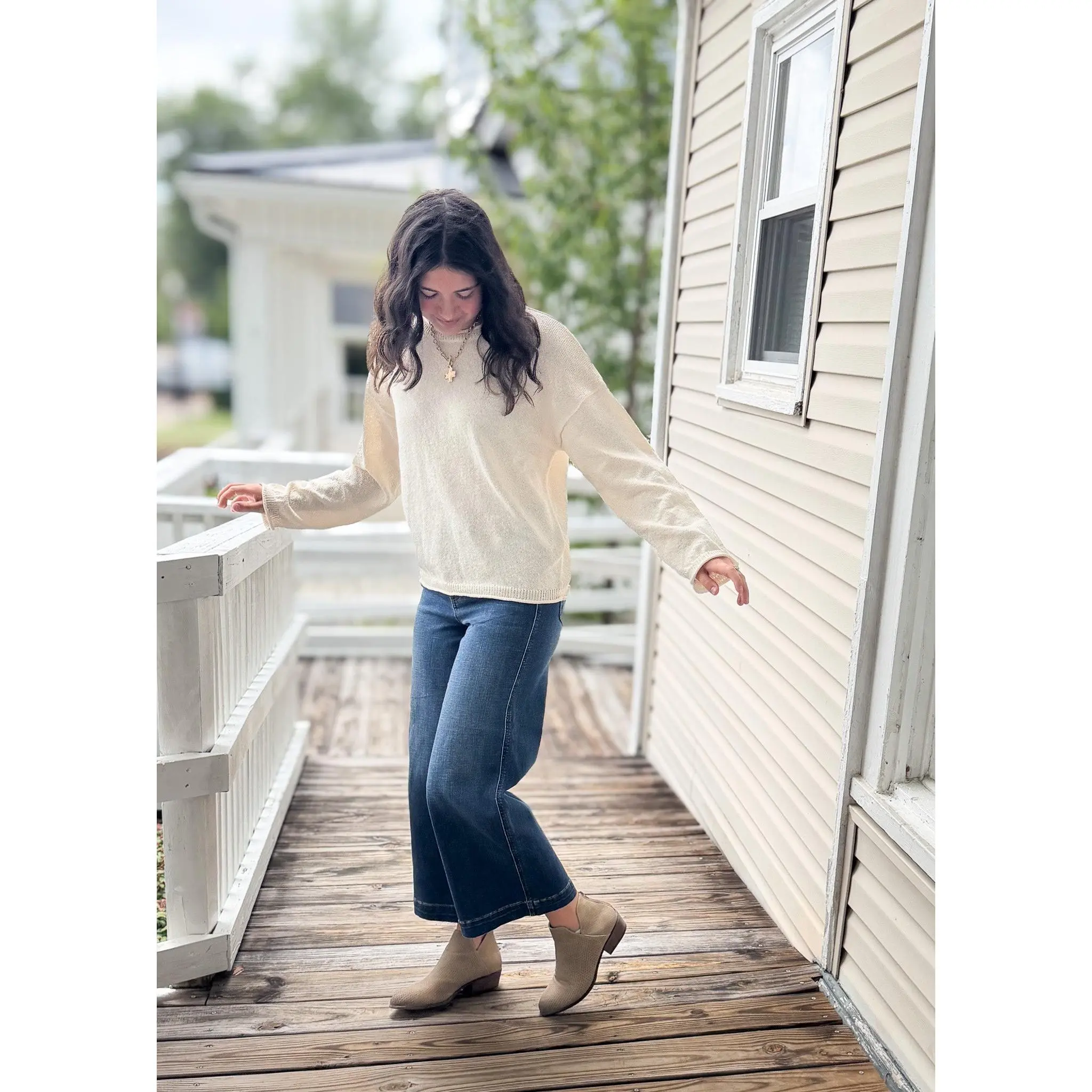 Maisy Lightweight Oatmeal Sweater