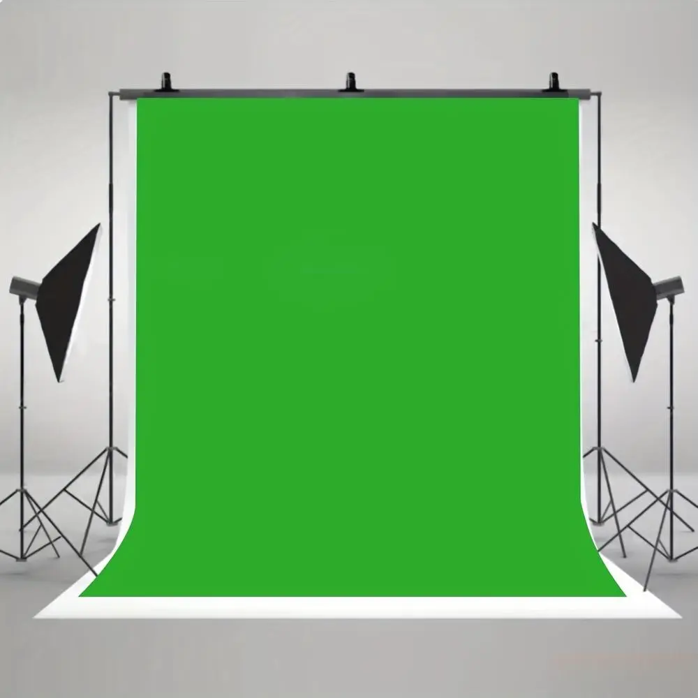 2D Flat Polyester Reusable Photography Green Screen Background Cloth - Easy-Install Photo Matting, Party Decorations Banners for Live Streaming, Event Setup (2d flat for greenscreen, Re‑Use For Parties)