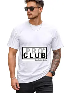 Pro Club Men’s Heavyweight Short Sleeve Crewneck T-Shirt | Classic Cotton Streetwear Tee Oversized Tshirt