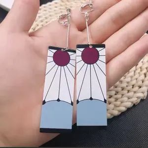 Demon Slayer Tanjiro Cosplay Earrings, Stylish Costume Accessory for Anime, Game Character Themed Events cute earring