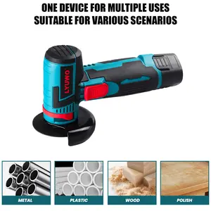 Lyuwo 12V Cordless Battery-Powered Mini Angle Grinder, Portable Multi-Function Polishing Machine, Includes 2 Grinding Discs