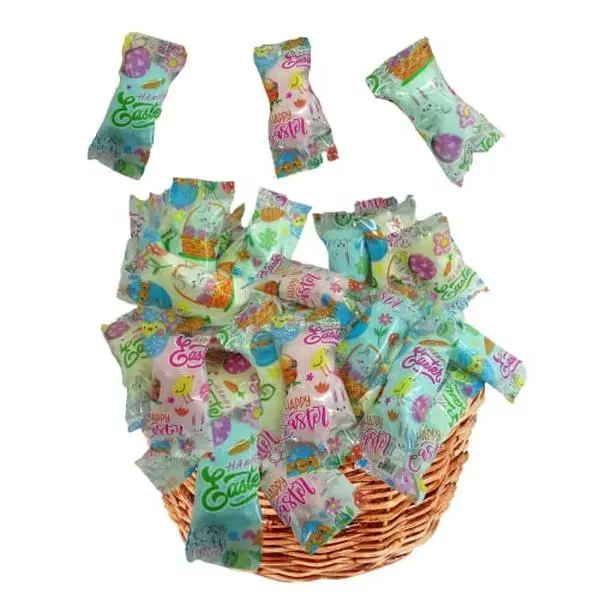 Lupy Lups! Cotton Candy Party Pack 0.5 oz each - Easter Desing Individually Wrapped- Pastel Candy for Stocking, Treats, Party Favors, Buffet table and Piñata