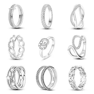 MULA Contemporary Geometric Rings Collection - 925 Sterling Silver with Bold Geometric Designs for Women, Perfect for Everyday Wear