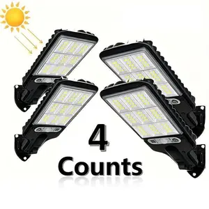 4-Pack Solar Outdoor LED Lights – Motion Sensor, Waterproof Garden & Lawn Lamps with Remote Control, Adjustable Angle for Yard & Courtyard