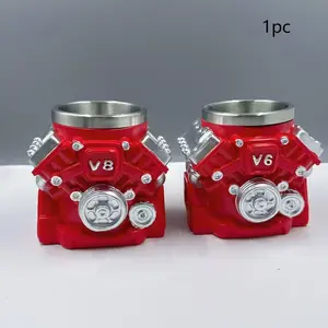 New V8 V6 Engine Mechanical Mug, Coffee Cup Beer Glass, Travel Coffee Mugs, Personalized Drinking Cup, Drinkware, Unique Design, Ideal for Coffee Lovers