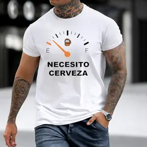 Men's Regular Fit Letter Graphic Round Neck Tee, Casual Short Sleeve Crew Neck T-shirt for Summer, Fashion Men's Top for Daily Wear, Crewneck Graphic Tees, Men's T Shirts