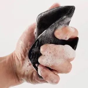 4PCS Set Silicone Body Scrubber Soft Exfoliating Brush for Face Gentle Shower Massage and Skin Cleansing Bathroom Accessories