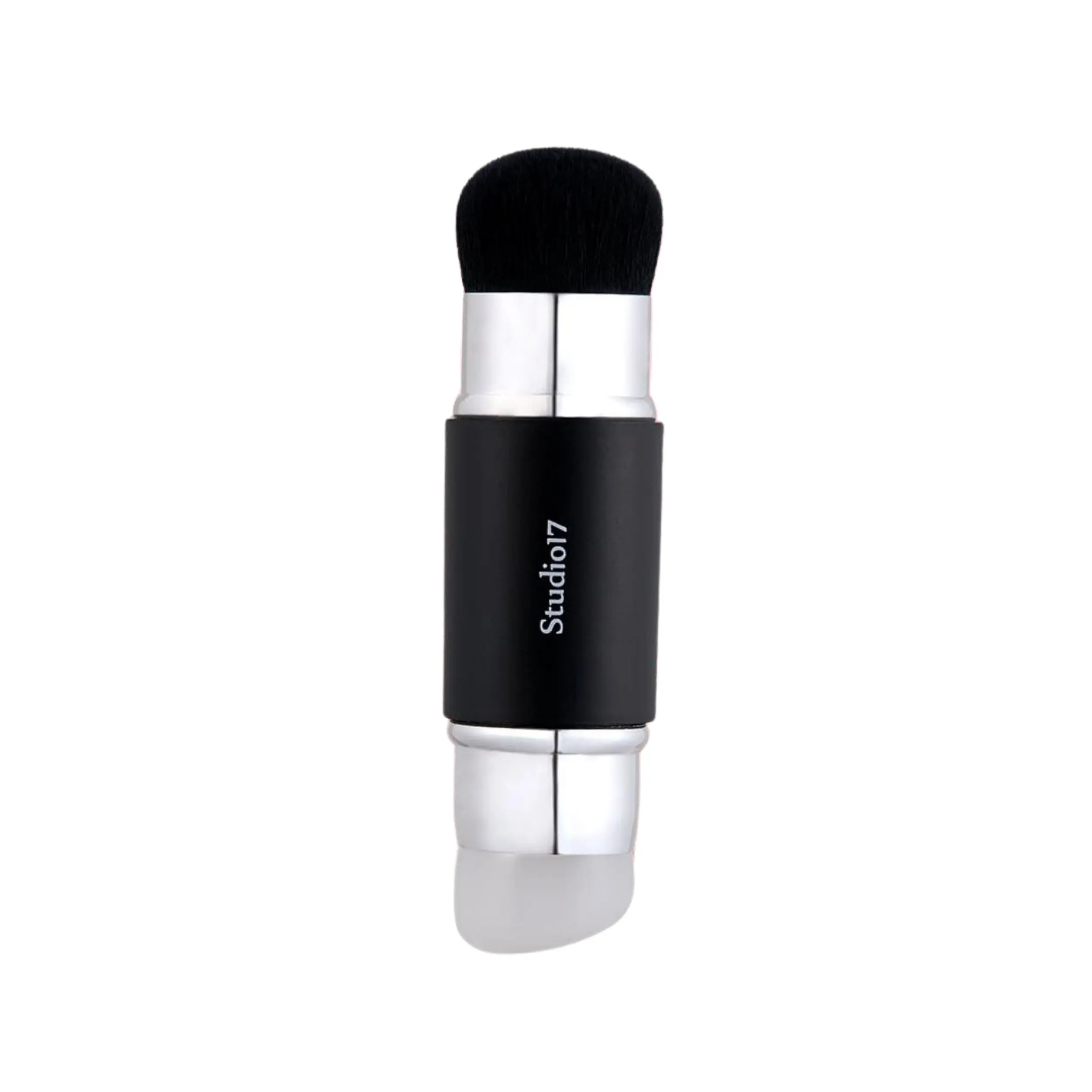 [Studio17] Dual Silicon Blush Brush - Korean Olive Young Makeup Tool for Contouring & Blush Application | Skin-Friendly Non-Irritating Professional Face Makeup Brush