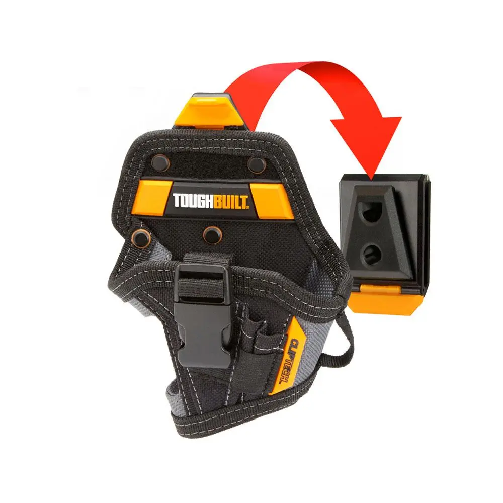 1pc Toughbuilt Compact Drill Holster, with ClipTech Hub, drill-bit pockets TB-CT-20-S, Tool Pouch, Tool Bag, Tool Bag Organizer, Toolbag, Tool Storage, Tools Bag, Tool Organizing Bag