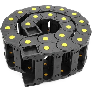 Luomorgo R55 Wire Carrier Cable Drag Chain 1M/39.37 inch Length 25x77mm/0.98x3.03 inch Black Plastic