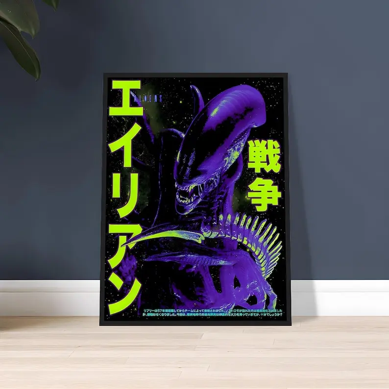 Alien (1979) Vintage Japanese Movie Poster Classic Horror Movie Poster