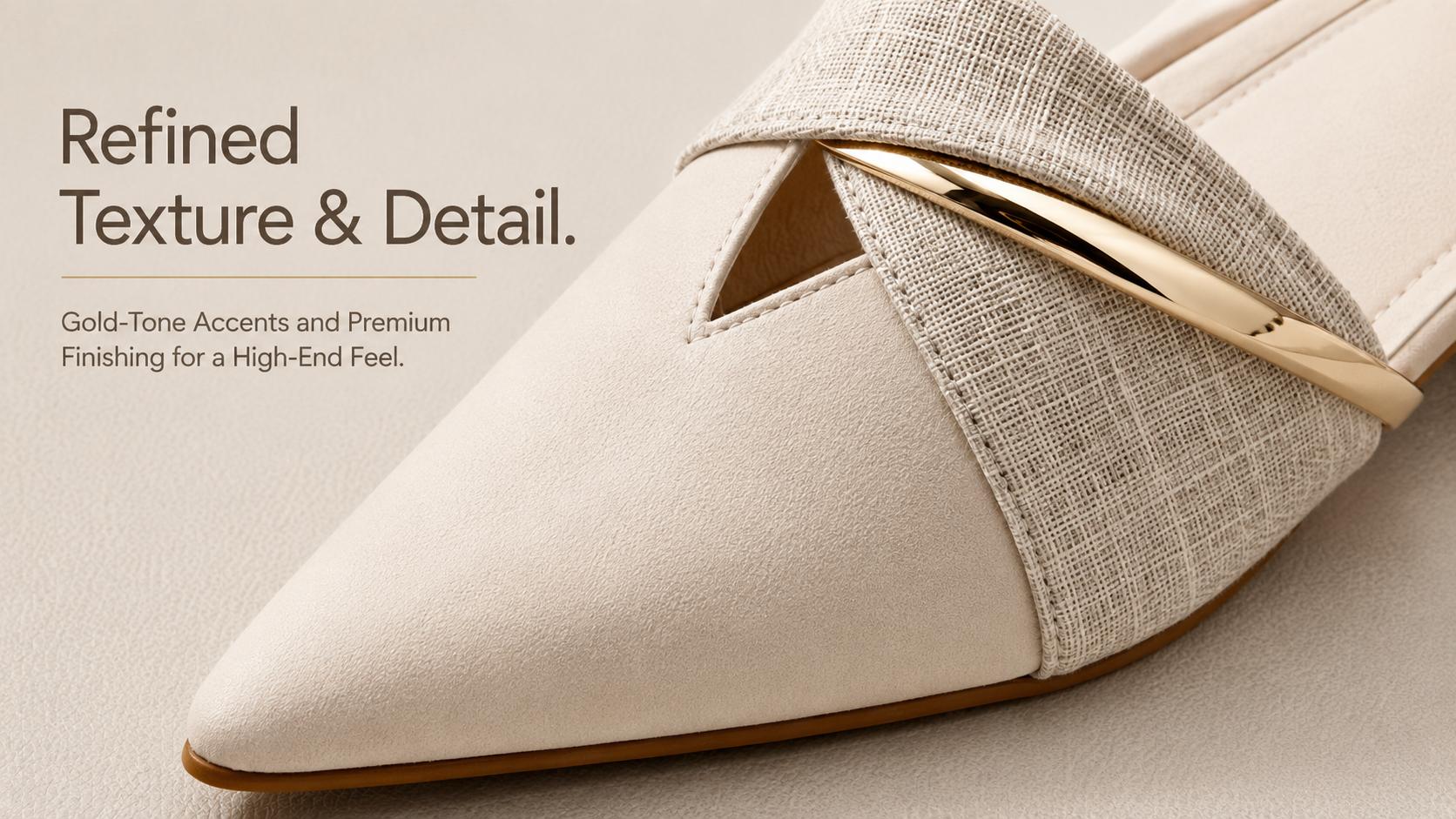 GeeYea women’s Pointed Toe Mule Heels, Low Heel Slip-On Dress Sandals with Gold Chain Accent, PU Upper & PVC Sole, Elegant Office, Date Night & Spring Summer Shoes