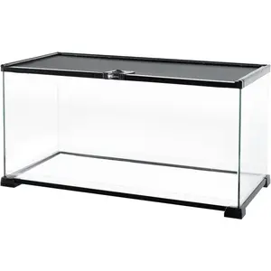 Full Glass 15 Gallon le Tank, Medium le Terrarium 24" X 12" X 12" for Gecko Hermit Crab Hognose Snake etc, Top Screen Ventilation & Feeding