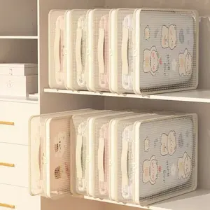 1/2/3pc Multifunctional Storage Bags Set, Foldable Clothes Organizer, Bedding & Closet Organizers, Folding Organizer, 4-Piece Set with Lid and Handle