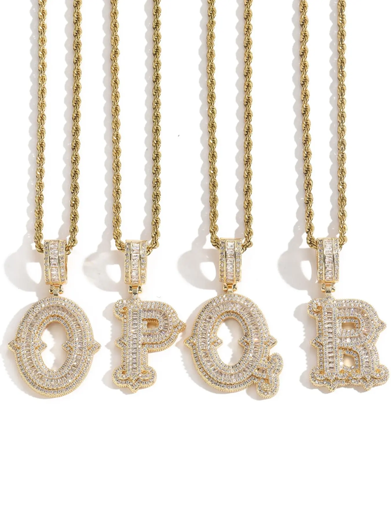 Elegant Rhinestone Letter Pendant Necklace, Fashion Accessory for Parties & Daily Wear, Perfect Jewelry Gifts for Birthdays & Special Occasions, Personalized Initial Letter Necklace