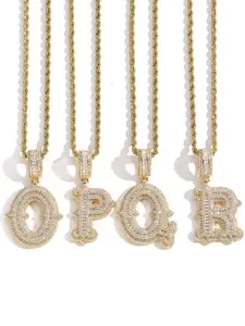 Elegant Rhinestone Letter Pendant Necklace, Fashion Accessory for Parties & Daily Wear, Perfect Gift for Birthdays & Special Occasions, Initial Letter Necklace