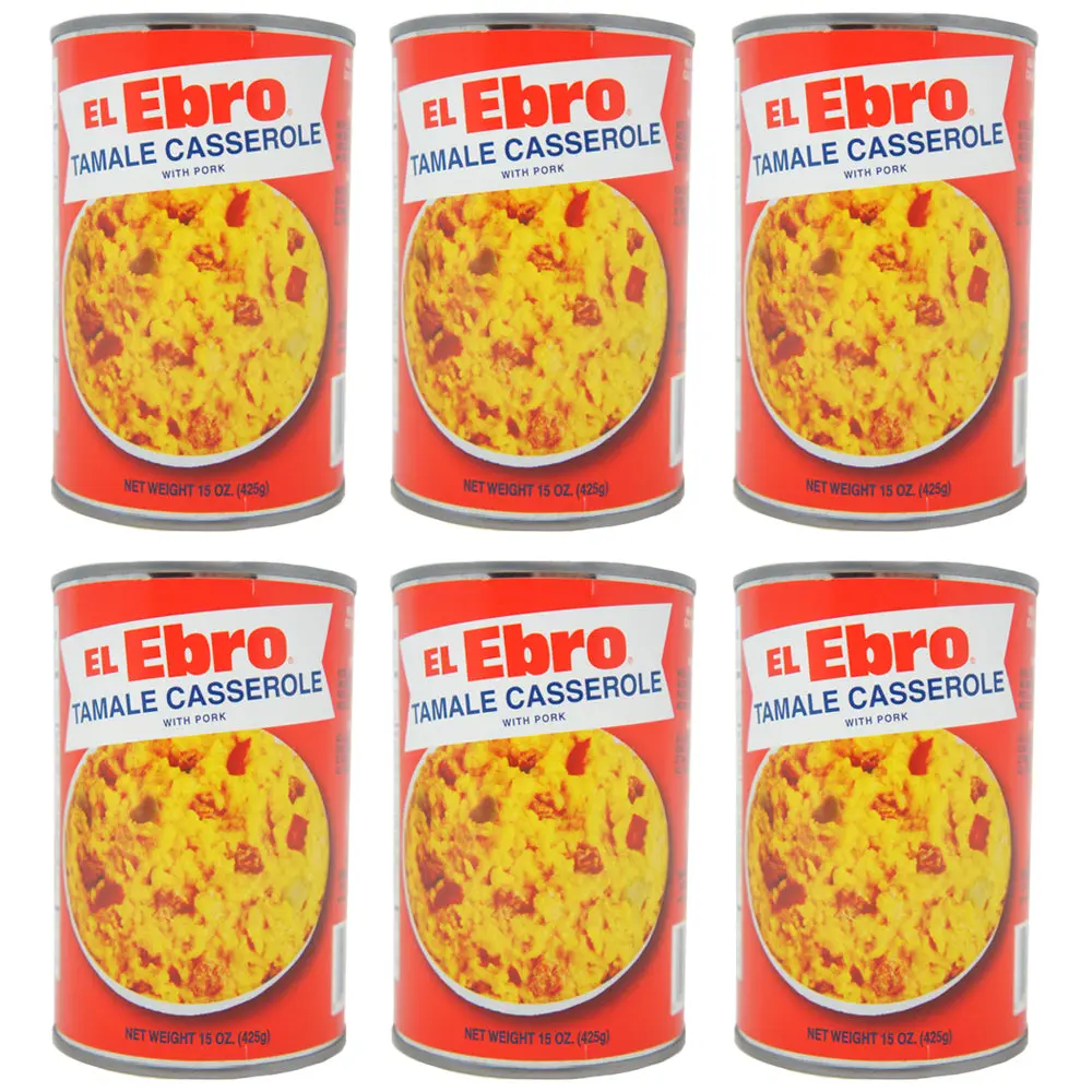 El Ebro Tamale Casserole with Pork 15 oz | Authentic Ready-to-Eat Hispanic Meal